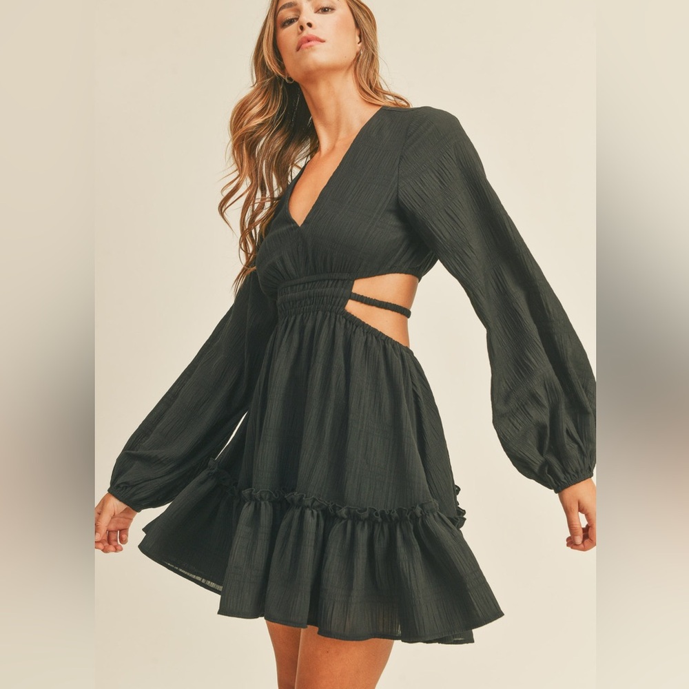 Mable, Black, Cut-Out Mini Dress, Size M, NWT